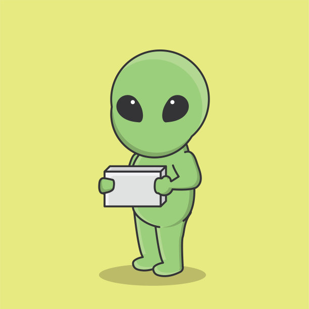 外星人宇航员星系宇宙太空机器人星际可爱的角色矢量图标卡通涂鸦图片下载