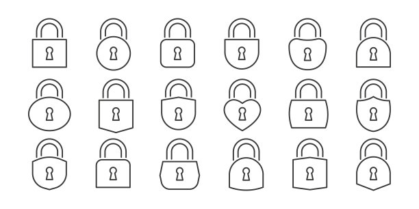 锁图标设置的挂锁与锁不同图片下载