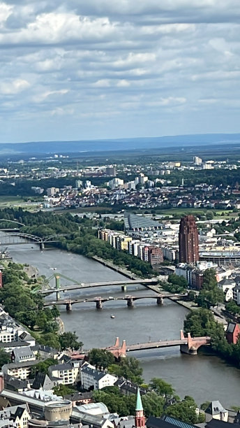 俯瞰法兰克福的天际线图片下载