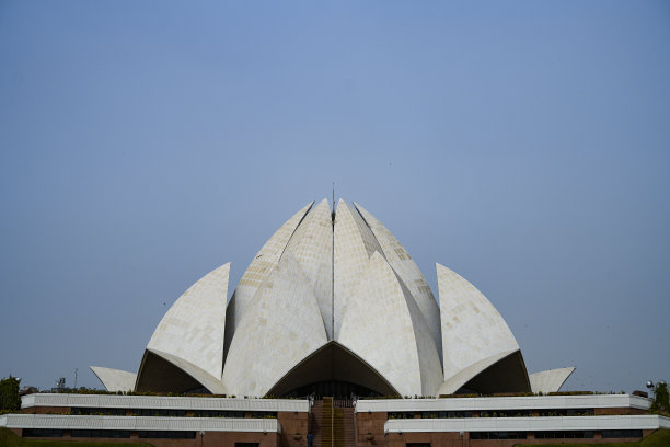 位于新德里的莲花寺全景照片。图片下载