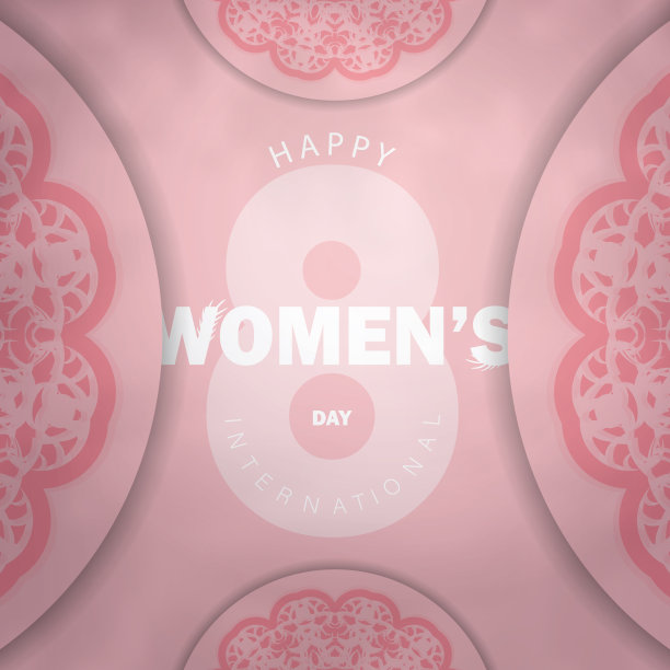 传单8三月国际妇女节粉红色的颜色图片下载