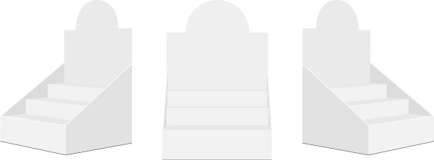 一套空白纸板柜台展示盒图片下载