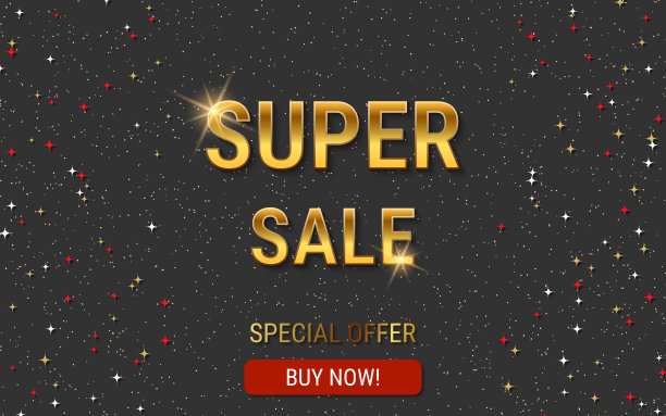 超级销售旗帜矢量模板图片下载