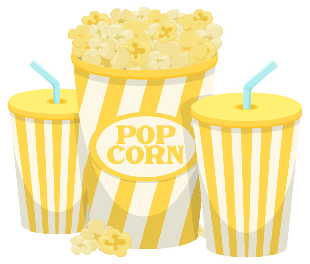 白色背景的爆米花盒子图片下载