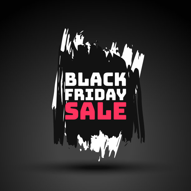 抽象黑色星期五销售油漆刷一笔图片下载