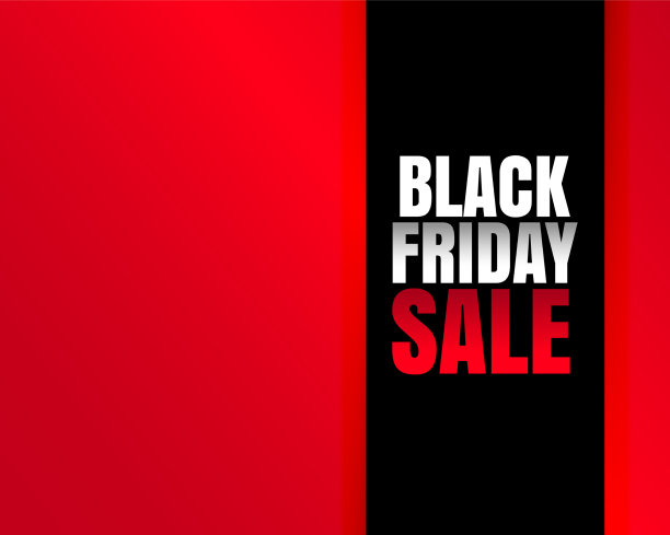 黑色星期五销售红色背景与文字空间图片下载