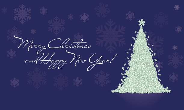 圣诞树——用纸币做成的枞树图片下载