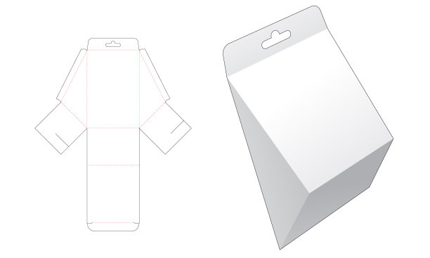 挂三角盒模切模板图片下载