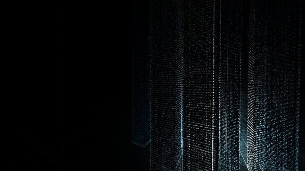 全球数字城市的3D插图，抽象的技术背景图片下载