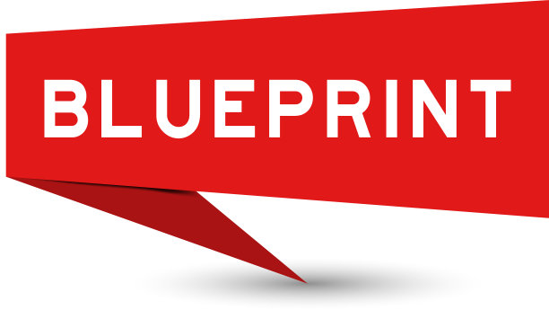 带有文字蓝图的红色演讲横幅图片下载