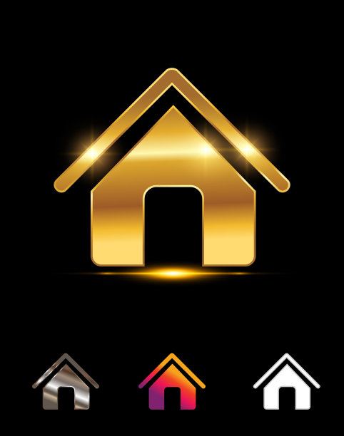 金色家居标志标志标志图片下载