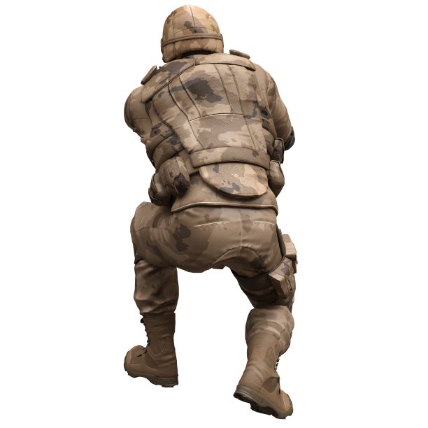 士兵与机关枪孤立的白色背景3d插图图片下载