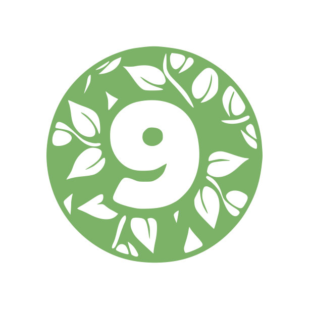 数字9自然手绘字形图标9图片下载