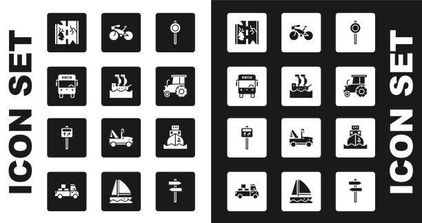 设道路交通路标帆船公共汽车坏了图片下载