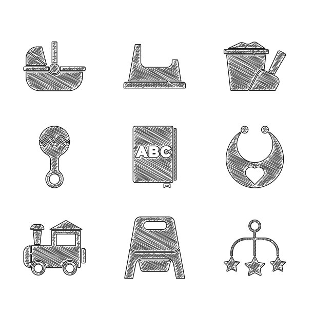 Set ABC book婴儿便盆婴儿床吊玩具围嘴图片下载