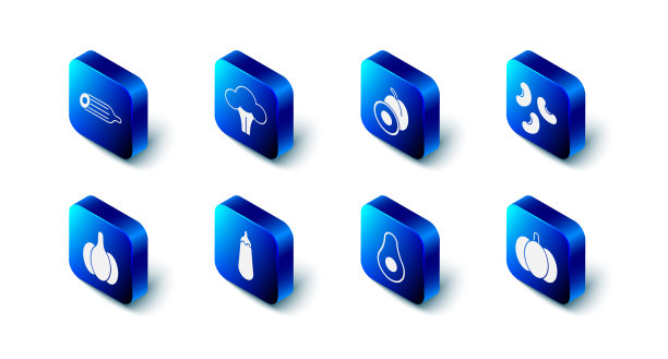 西兰花，李子，水果，豆子，南瓜，鳄梨图片下载