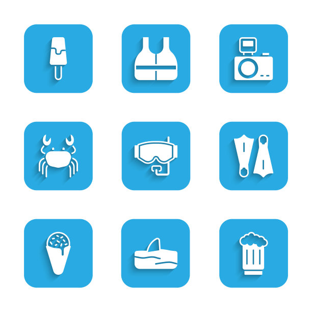 集潜水面具鱼翅海浪木啤酒图片下载