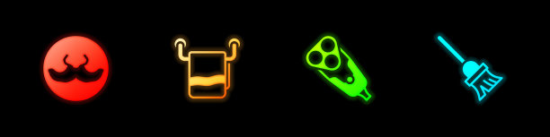 把胡子毛巾挂在电动剃须刀上图片下载