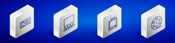 设等距线电影票礼堂用图片下载