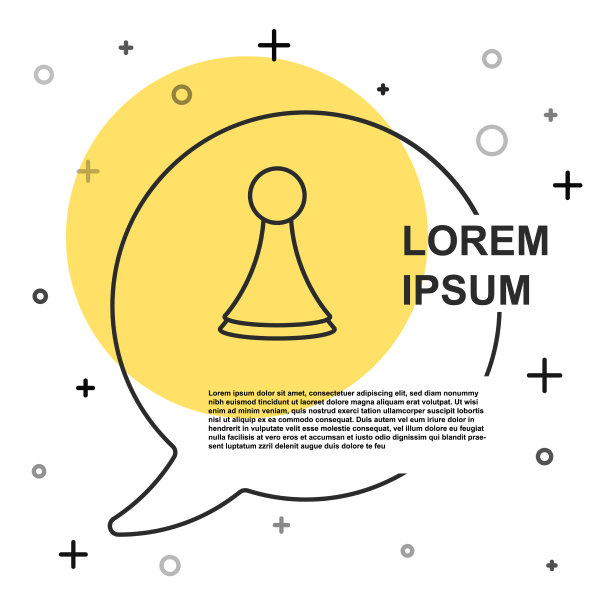 黑线芯片上的棋盘游戏图标孤立图片下载