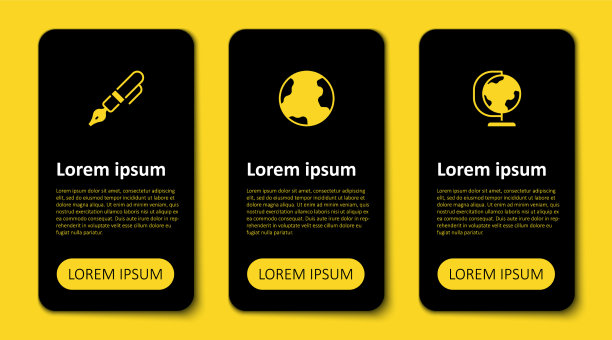 设立地球仪和钢笔笔尖业务图片下载