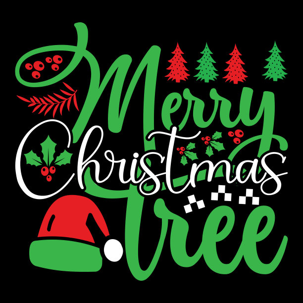 圣诞图案t恤设计形象图片下载