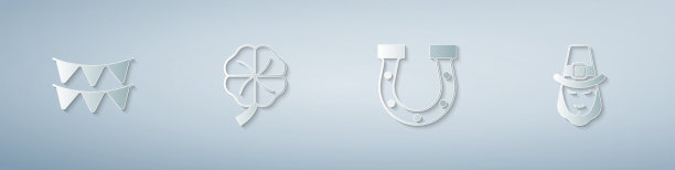 用四叶草装饰嘉年华花环图片下载