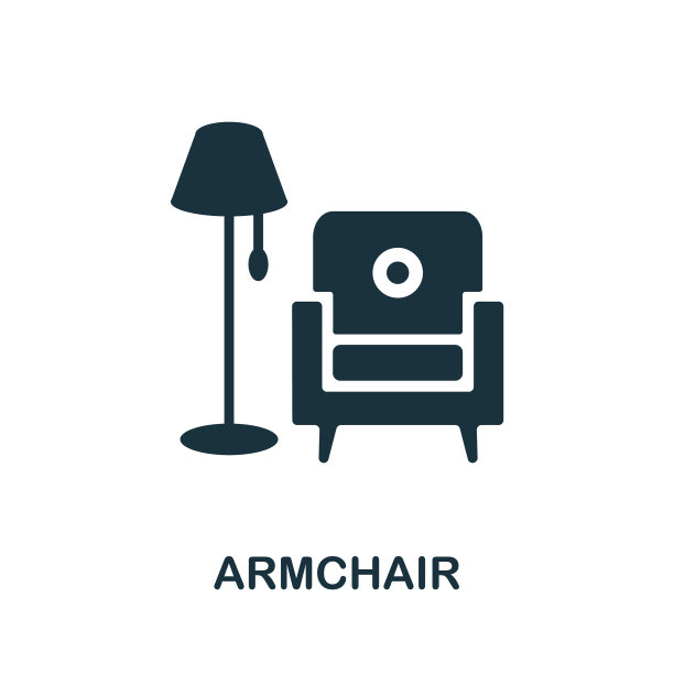 扶手椅图标单色标志从家里休息图片下载