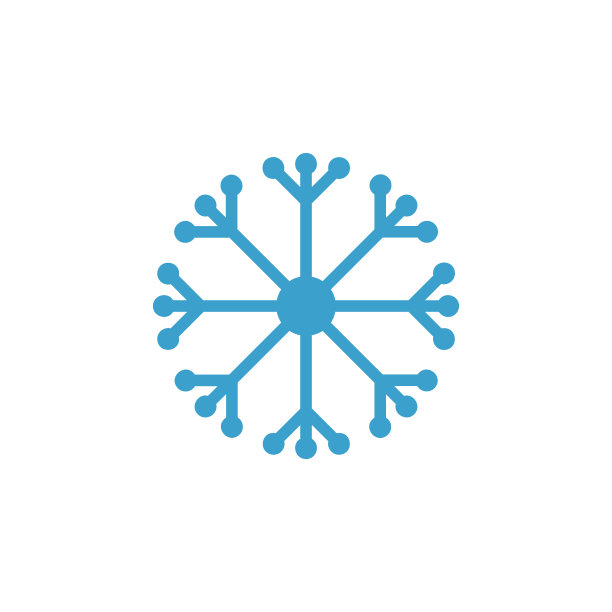 白色背景上隔离的雪花剪贴画图片下载