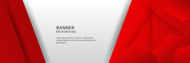 摘要红色横幅背景与三维重叠图片下载