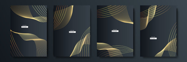 现代黑色条纹封面设计集豪华图片下载