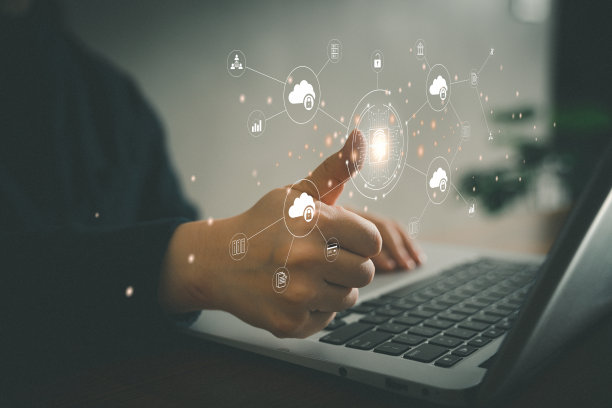 指纹扫描安全访问和解锁的设计理念。图片下载