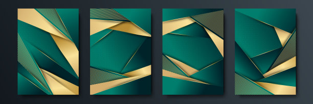 现代3d绿色暗色背景介绍图片下载