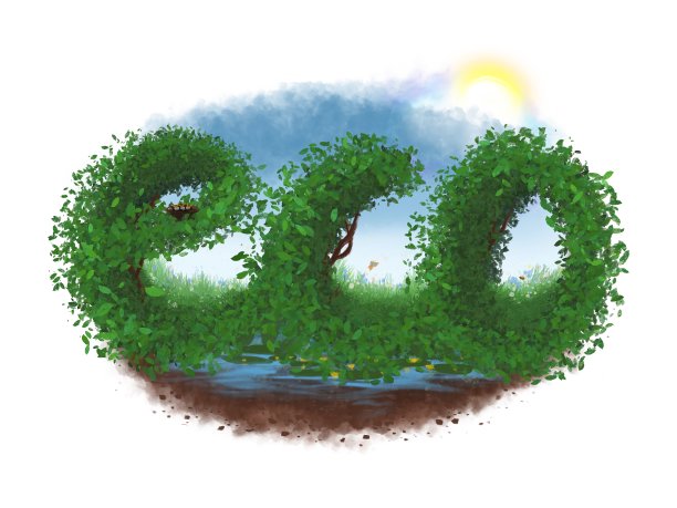 ECO在清洁环境概念的风格化图片下载