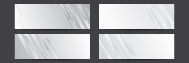 集合白色横幅背景与几何图片下载