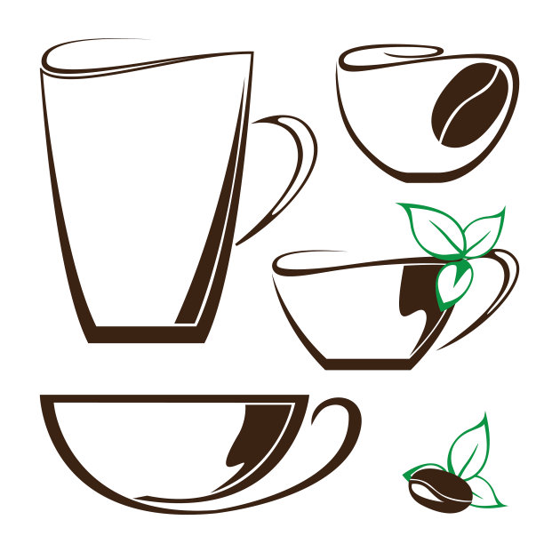 咖啡杯格式的饮料符号图片下载