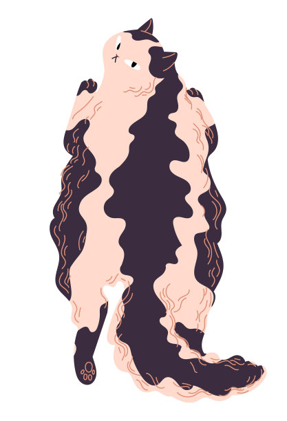 猫躺着，腹部平伸，爪子着地图片下载