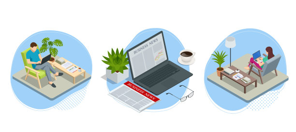 等距商业新闻概念商业新闻图片下载