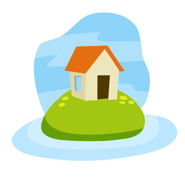 村舍家在青山绿水间图片下载