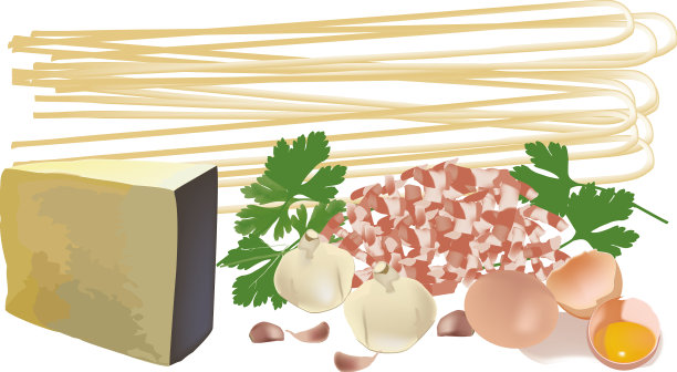 意大利面，羊乳干酪，猪肋条，大蒜意大利面图片下载