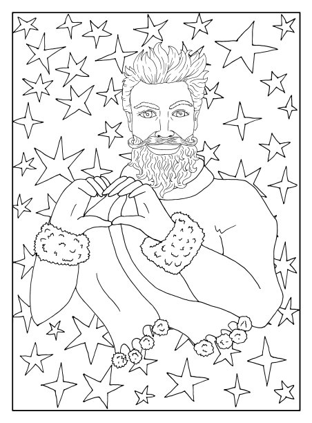 英俊的圣诞老人展示心形象征图片下载