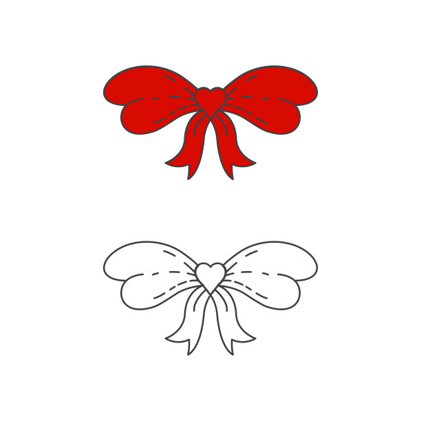 蝴蝶结式图标设计图片下载