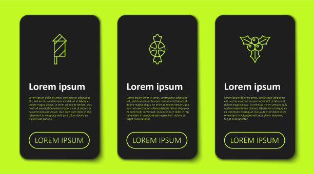 设置线烟火火箭糖果和树枝图片下载