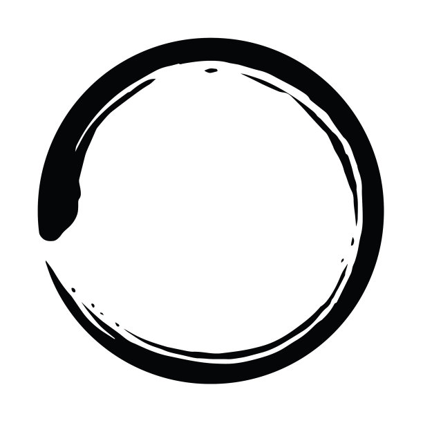 恩索禅意画笔圆形艺术设计图标图片下载