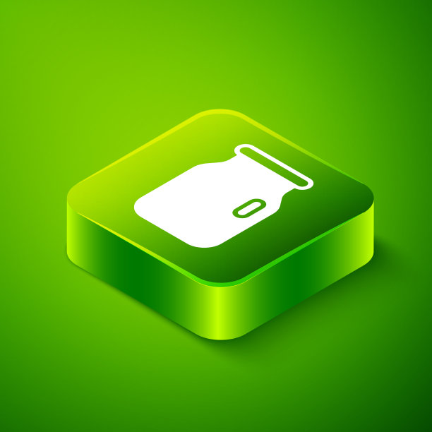 等距玻璃罐与旋盖图标隔离图片下载