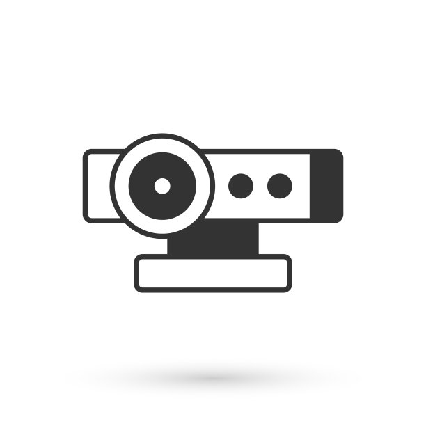 灰色网络相机图标孤立在白色背景图片下载