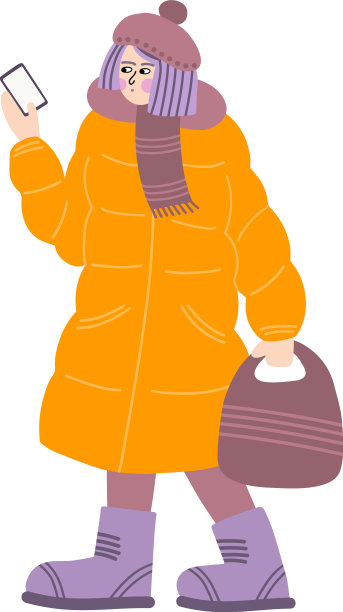 一个女孩在冬天被孤立图片下载