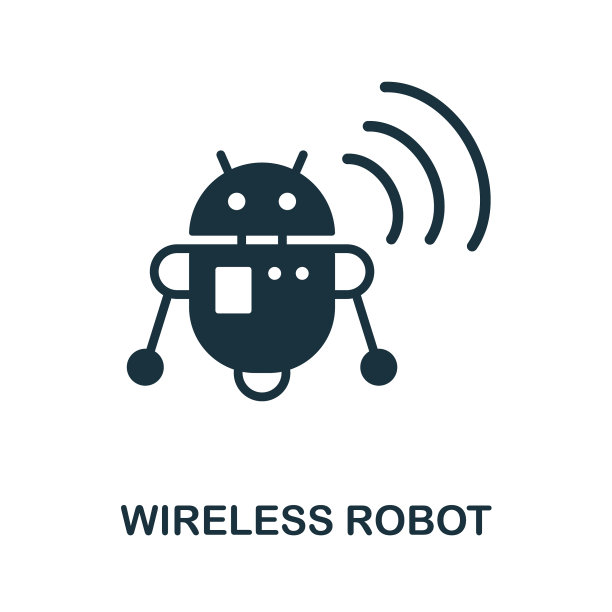 无线机器人图标单色标志从互联网图片下载