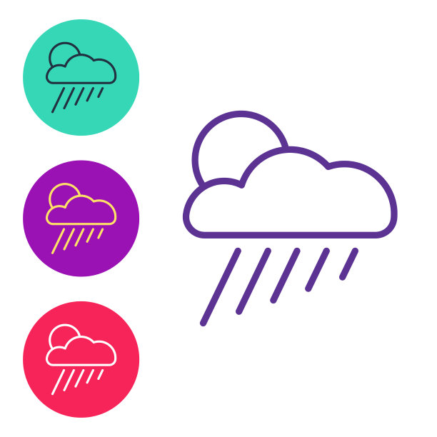 设置线云与雨和太阳图标隔离上图片下载