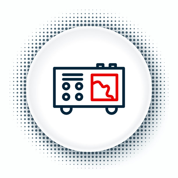 线谱仪图标孤立在白色图片下载